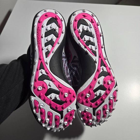 Saucony Women's Havoc XC Spike Pink / Gray / Black 8.5 - Picture 4 of 8